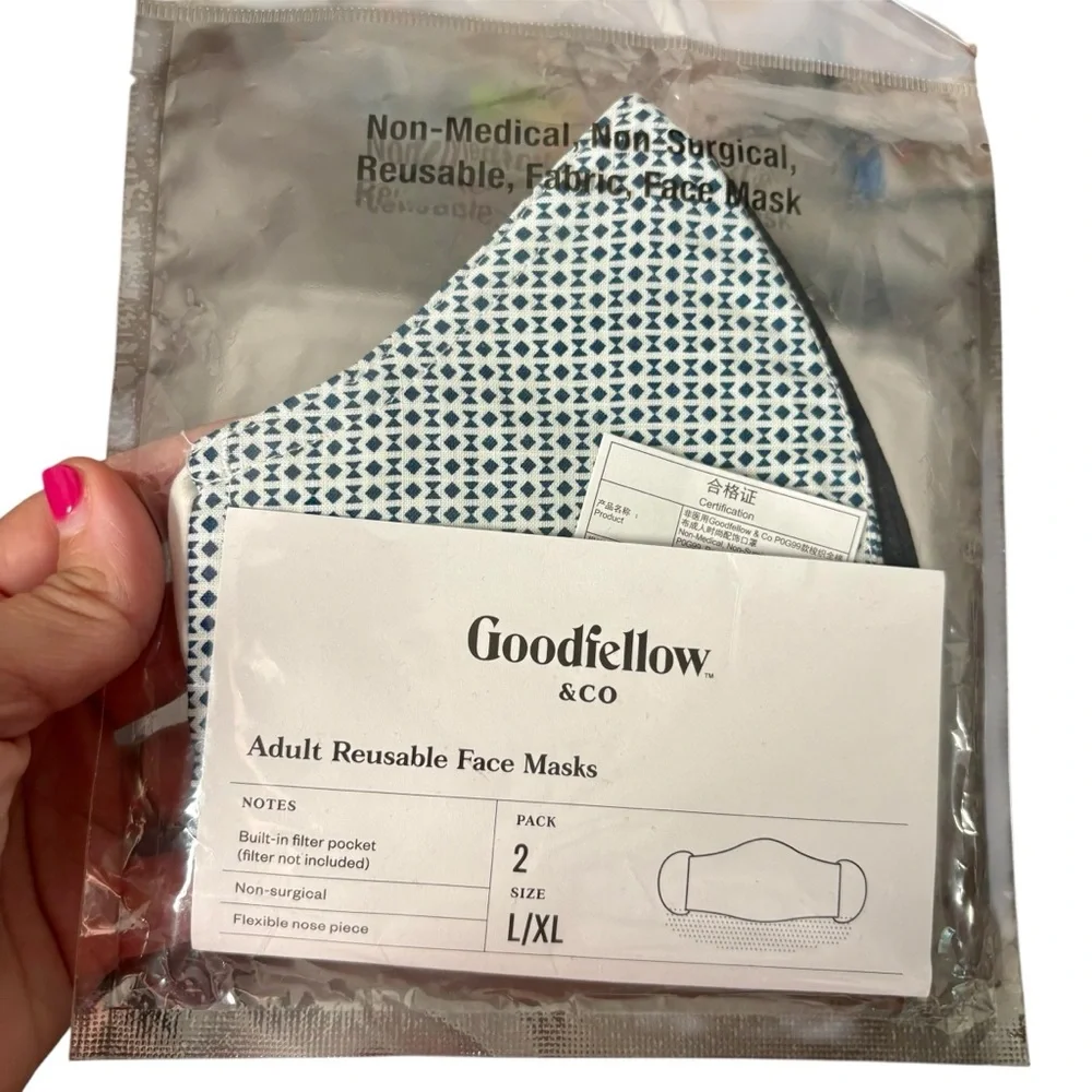 Goodfellow & Co. NWT L/XL 6 adult reusable face masks